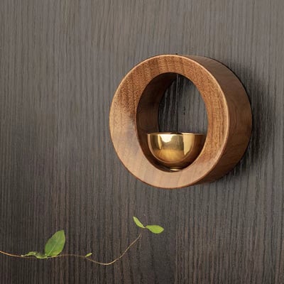 《日式實木多巴胺風鈴/O形》櫸木/胡桃木2