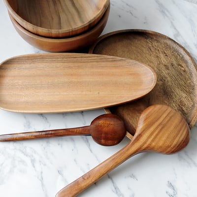 《胡桃木日式造型餐盤》9