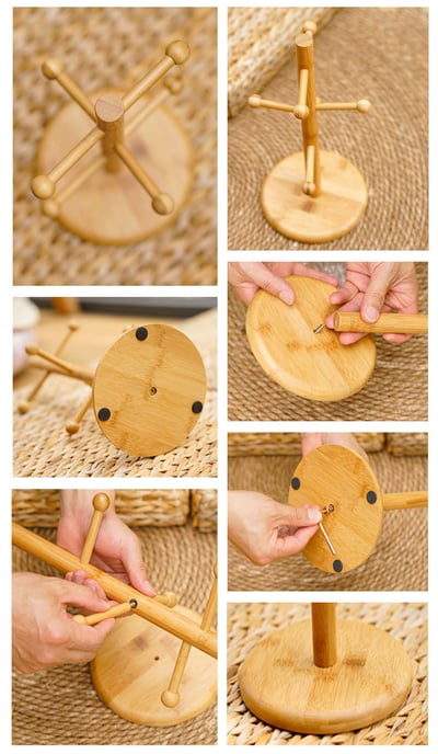 《立式竹製杯架》鑰匙架/杯架/手飾架7