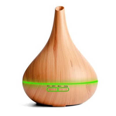 《細口木紋香薰機》古典自然家居香薰可用純精油 附遙控器3