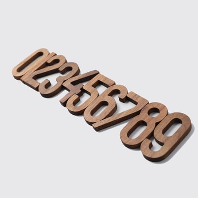 《胡桃木英文字母裝飾》A-Z/0-99