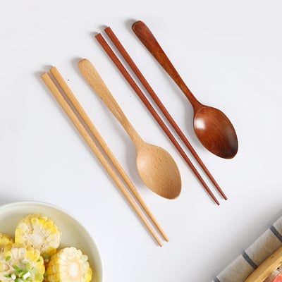 《日式麥稈盒裝餐具組》3