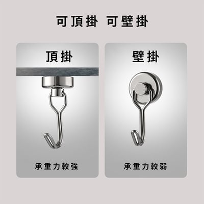 《磁吸金屬掛鉤》兩入組 廚房掛勾 居家收納 磁鐵掛鉤 掛鉤 生活收納3