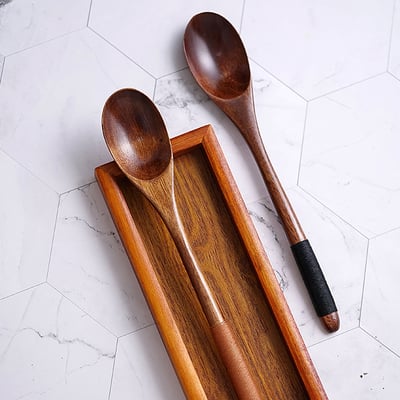 《日式和風原木湯匙》8