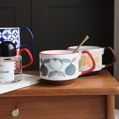 《日式田園風咖啡杯》300ml3