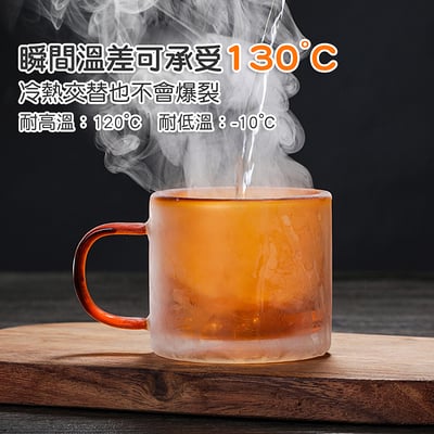 《彩色雙層咖啡杯》250ml3