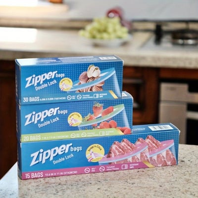 《可立式雙層夾鏈袋》雙層夾鏈袋 可立式夾鏈袋 保鮮夾鏈袋 食物保鮮袋9