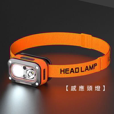 《輕便感應頭燈》5檔燈光  LED燈 掛燈 露營燈 頭燈9