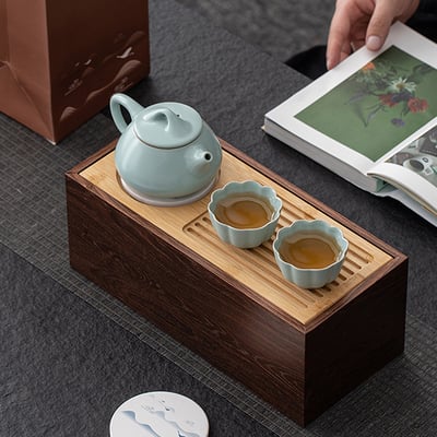 《汝瓷旅行茶具組》附精美包裝袋12