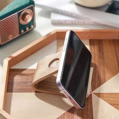 木製良品《創意曲木手機座》手機支架 手機座 追劇神器 原木手機架11