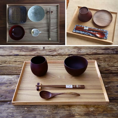 《日式原木托盤 》 橡木/胡桃木6