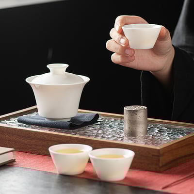 《羊脂玉快克杯茶具組》附旅行收納包9