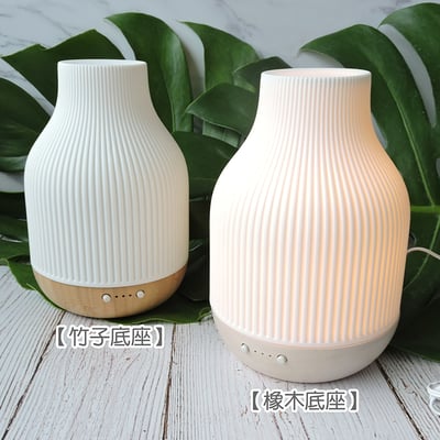 《白玉條紋原木底座香薰機180ml》竹子/橡木6