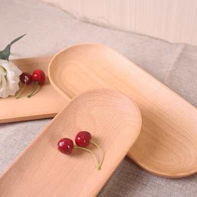 《日式橢圓木製餐盤》櫸木7