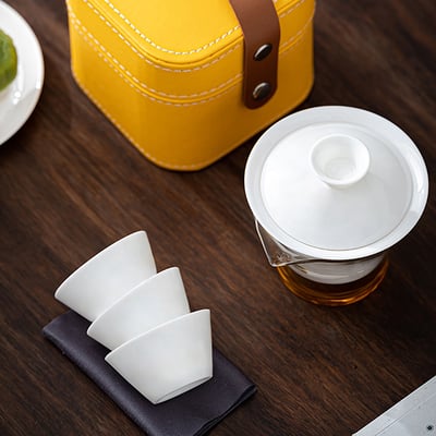 《羊脂玉旅行茶具組》附旅行收納盒15