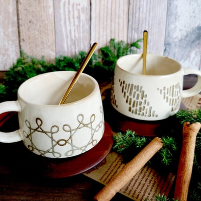 《復古陶瓷咖啡杯套組》340ml4