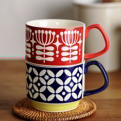 《日式田園風咖啡杯》300ml6