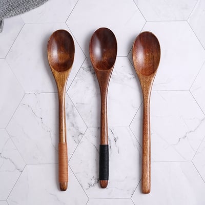 《日式和風原木湯匙》3