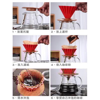 《彩色木托濾杯》3