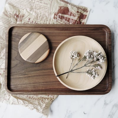 《日式原木托盤》櫸木/胡桃木2