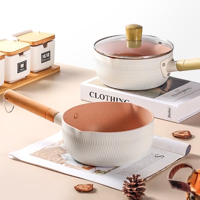 《日式原木炳陶瓷奶鍋》16cm/18cm11