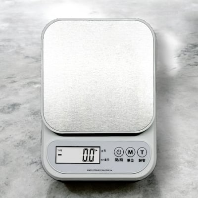 繁體中文《不鏽鋼防潑水廚房秤》3000g/0.1g 電子秤2
