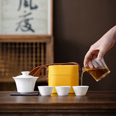 《羊脂玉旅行茶具組》附旅行收納盒9