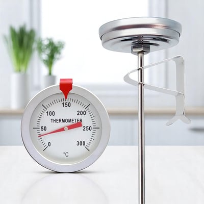 《家用油溫計》附固定夾  探針式 油溫計 溫度計5
