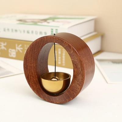 《日式實木多巴胺風鈴/O形》櫸木/胡桃木10