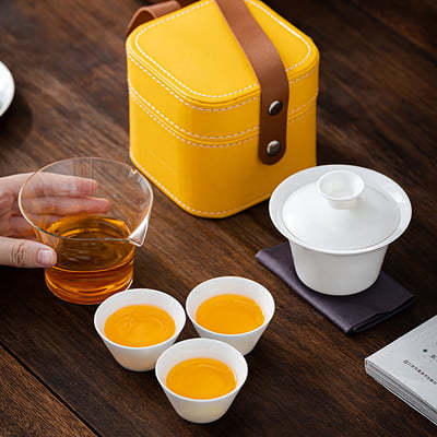 《羊脂玉旅行茶具組》附旅行收納盒13