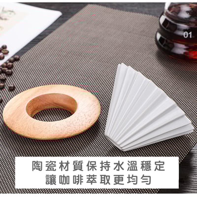 《彩色木托濾杯》2