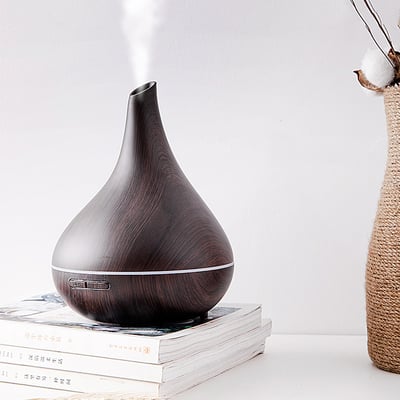 《細口木紋香薰機》古典自然家居香薰可用純精油 附遙控器9