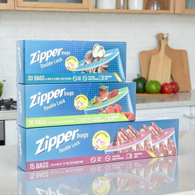 《可立式雙層夾鏈袋》雙層夾鏈袋 可立式夾鏈袋 保鮮夾鏈袋 食物保鮮袋2