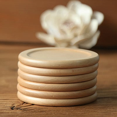 《日式原木杯墊套組》櫸木/胡桃木6