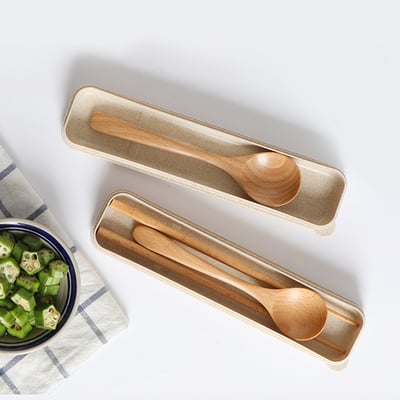 《日式麥稈盒裝餐具組》11