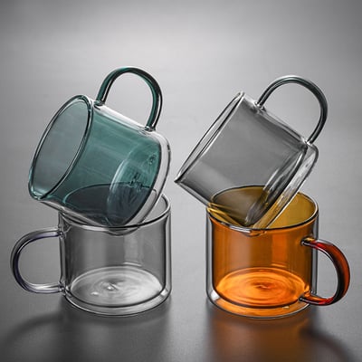 《彩色雙層咖啡杯》250ml2