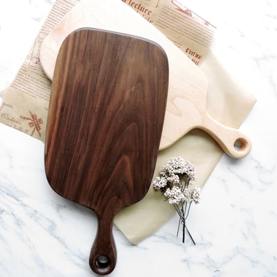 《原木麵包砧板》櫸木/胡桃木6