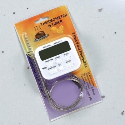 《警報式Alarm電子溫度計》探針式/計時器8