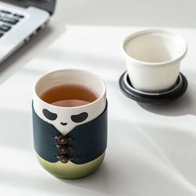 《熊貓大俠旅行茶具組/茶水分離杯》附收納包6