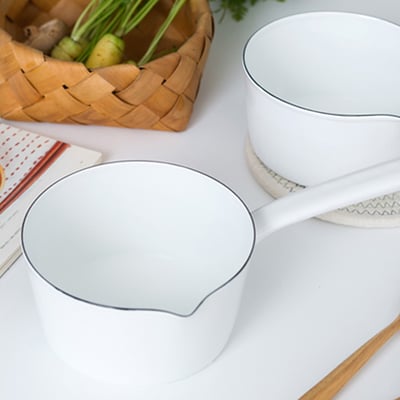 《日式加厚琺瑯單柄鍋》15cm/1000ml9