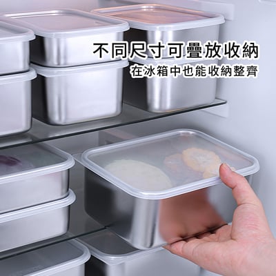 《316/304不鏽鋼速凍保鮮盒》附蓋子 3000ml/1800ml/1700ml/1100ml/700ml4