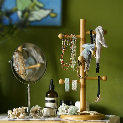 《立式竹製杯架》鑰匙架/杯架/手飾架4