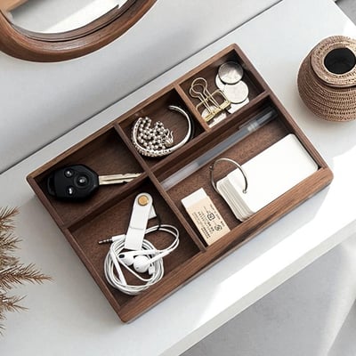 木製良品《玄關鑰匙收納盒》桌面茶几雜物收納盒1