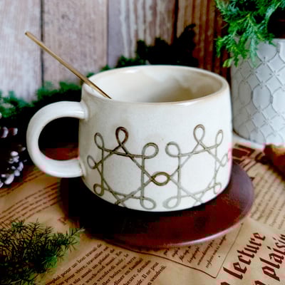 《復古陶瓷咖啡杯套組》340ml6