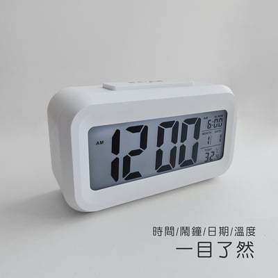 《日式簡約超大螢幕感應溫度電子鐘》6