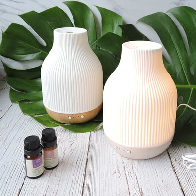 《白玉條紋原木底座香薰機180ml》竹子/橡木7