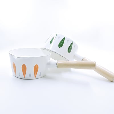 《日式葉子彩繪琺瑯鍋》15CM/1L7