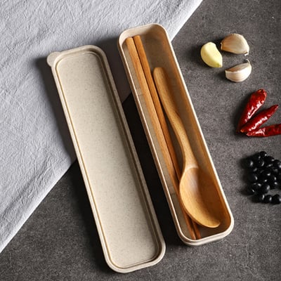 《日式麥稈盒裝餐具組》7