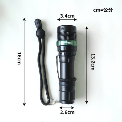 《Q5 LED戰術強光手電筒》機械無段變焦/遠射充電/186503