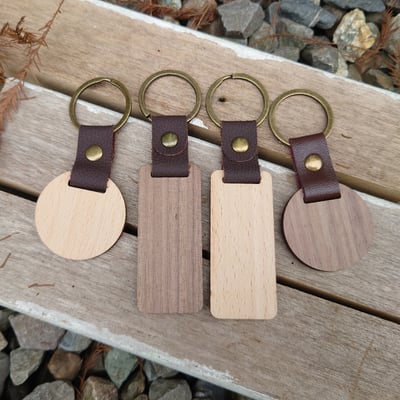 《原木鑰匙圈 》胡桃木/櫸木4
